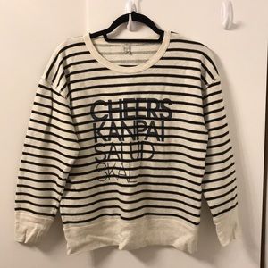 J.Crew Striped Cheers Sweatshirt